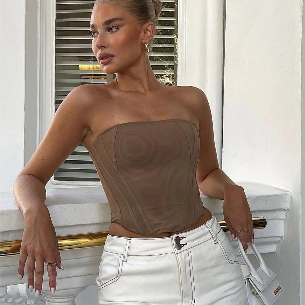 White fox boutique corset top